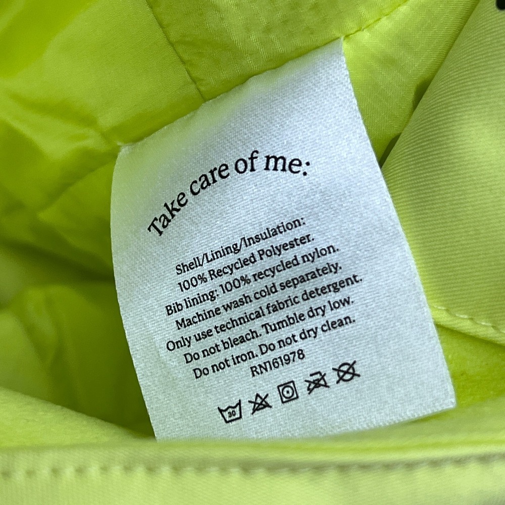 New Halfdays Women's Carson Bib Pant in Granita Size M/SHORT Neon Snow Pants - Picture 12 of 15